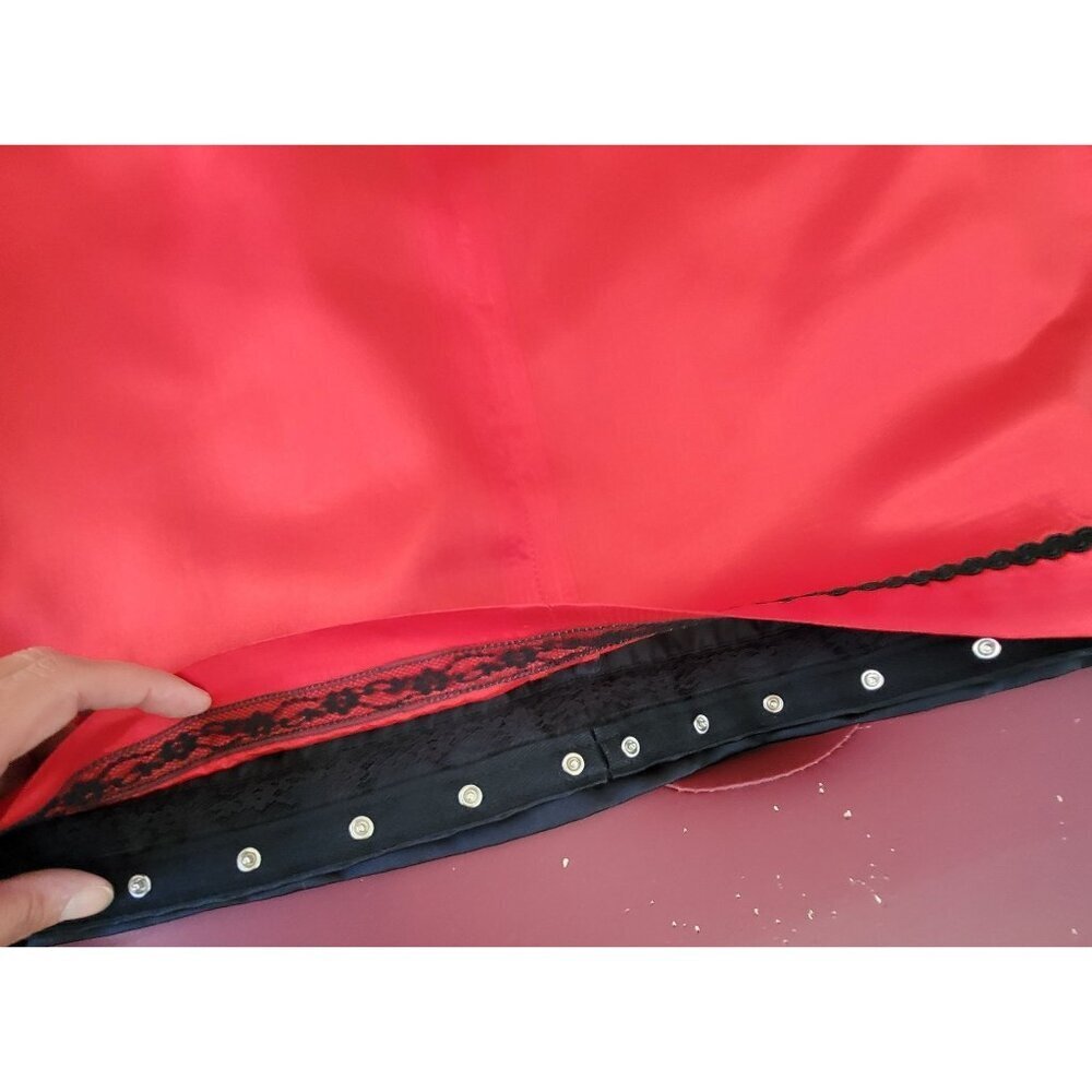 Four Dresses in One. Handmade Unique Black and Red Satiny Dress Size MD-LG - Picture 16 of 16
